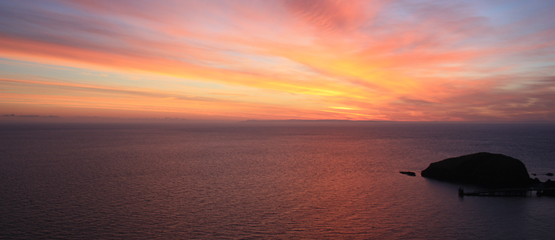 Sunset over the ocean